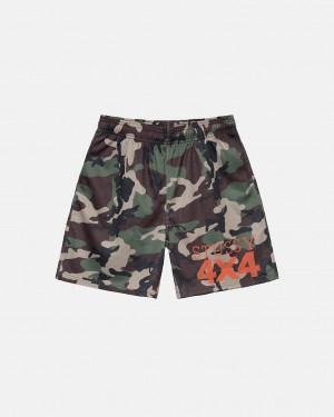 Men's Stussy 4X4 Mesh Shorts Camo Ireland | UUB-6080