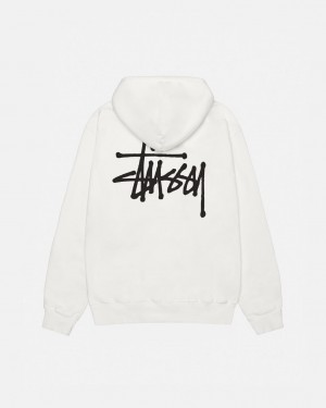 Men's Stussy Basic Stussy Hoodie Pigment Dyed Hoodie Beige Ireland | HUB-6678