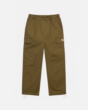 Men's Stussy Beach Pant Ripstop Cargo Pants Brown Ireland | ABJ-8895