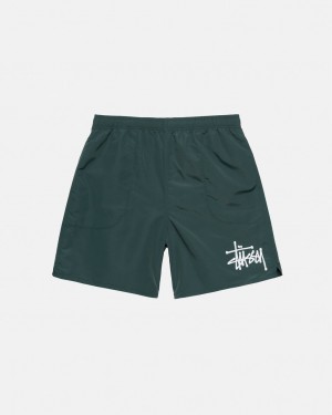 Men's Stussy Big Basic Water Short Swimwear Green Ireland | LPF-3403