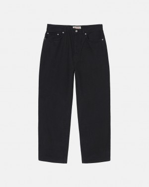 Men's Stussy Big Ol' Jean Overdyed Denim Black Ireland | BXB-7394