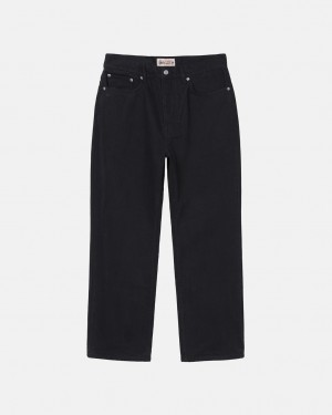 Men's Stussy Classic Jean Overdyed Denim Black Ireland | GKT-4849