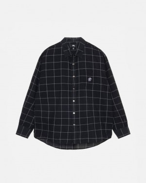 Men's Stussy Light Weight Classic Shirts Black Ireland | ZYN-9192