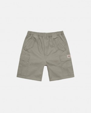 Men's Stussy Ripstop Cargo Beach Shorts Olive Ireland | ZYN-3607