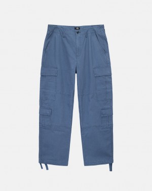 Men's Stussy Ripstop Surplus Cargo Pants Blue Ireland | AGS-9146