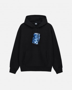 Men's Stussy Soda Can Hoodie Black Ireland | NRB-6294