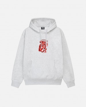 Men's Stussy Soda Can Hoodie Grey Ireland | OTS-6311