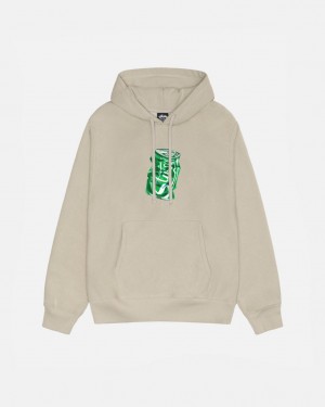 Men's Stussy Soda Can Hoodie Khaki Ireland | FWZ-9554