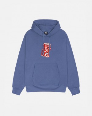 Men's Stussy Soda Can Hoodie Royal Blue Ireland | RXR-6441