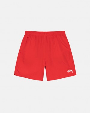 Men's Stussy Stock Water Short Swimwear Red Ireland | BCX-5078