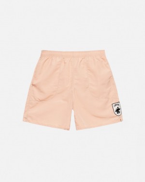 Men's Stussy Surfman Patch Water Short Swimwear Light Rose Ireland | LVW-0256