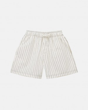 Men's Stussy Tekla Poplin Pyjama Shorts Beige Ireland | GII-5942