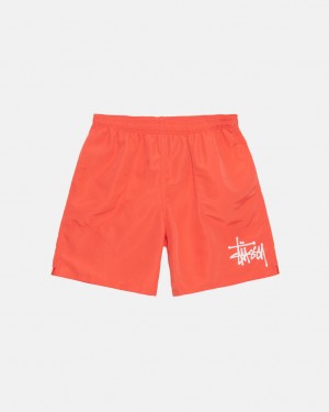 Men's Stussy Water Short Big Basic Shorts Coral Ireland | NGO-2139