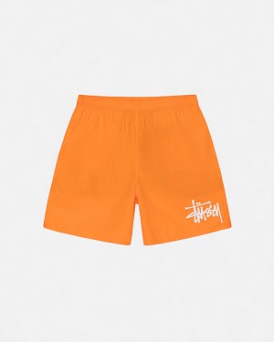 Men's Stussy Water Short Big Basic Shorts Orange Ireland | OGS-0873