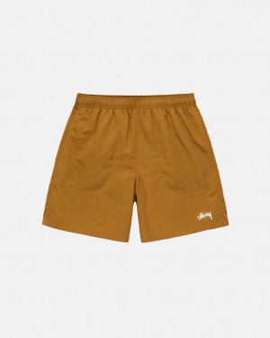 Men's Stussy Water Short Stock Shorts Brown Ireland | HAA-8885