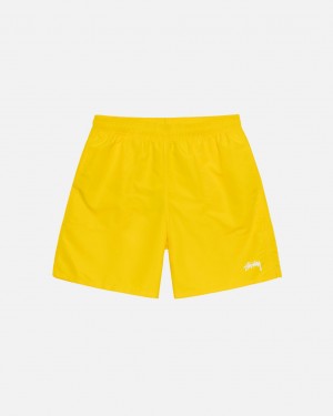 Men's Stussy Water Short Stock Shorts Yellow Ireland | NKJ-0900