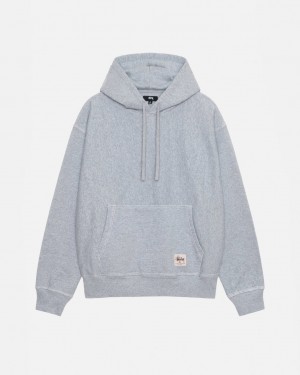 Women's Stussy Contrast Stitch Label Hoodie Grey Ireland | LCZ-6711