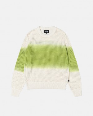 Women's Stussy Pigment Dyed Loose Gauge Knit Sweaters Dark Green Ireland | AUW-9652