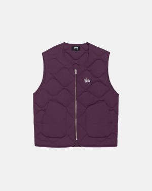 Women's Stussy Recycled Nylon Liner Vest Fuchsia Ireland | IJJ-6988