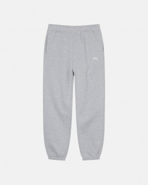 Women's Stussy Stock Logo Sweatpants Grey Ireland | ZPM-6107