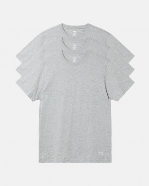 Women's Stussy Stussy Undershirt Shirts Grey Ireland | SMS-9720