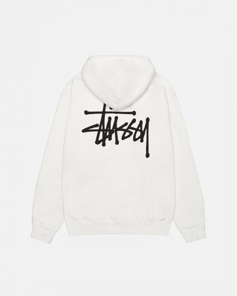 Men\'s Stussy Basic Stussy Hoodie Pigment Dyed Hoodie Beige Ireland | HUB-6678