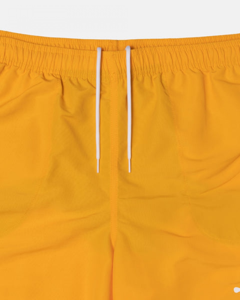 Men's Stussy Big Basic Water Short Swimwear Yellow Ireland | NTV-9331