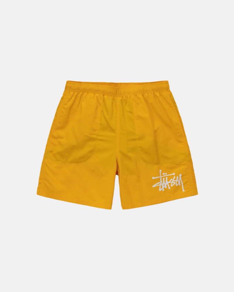 Men\'s Stussy Big Basic Water Short Swimwear Yellow Ireland | NTV-9331