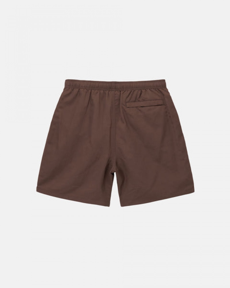 Men's Stussy Big Basic Water Short Swimwear Coffee Ireland | GIU-0226