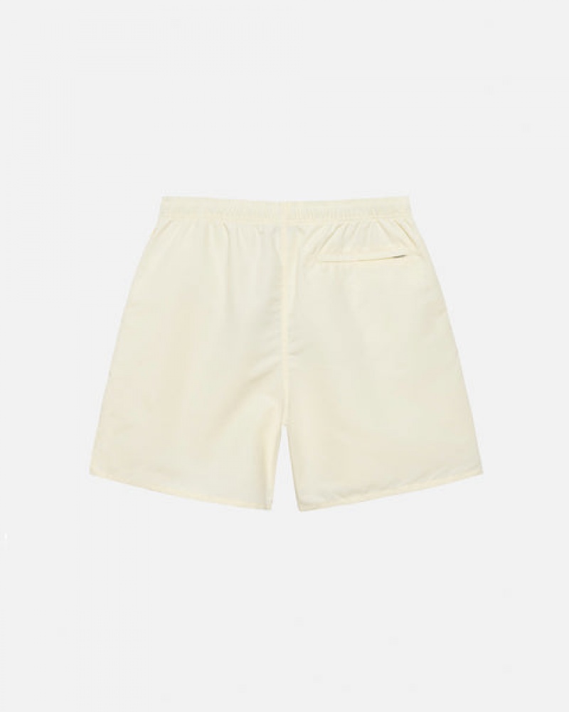 Men's Stussy Big Basic Water Short Swimwear Cream Ireland | SOS-0090