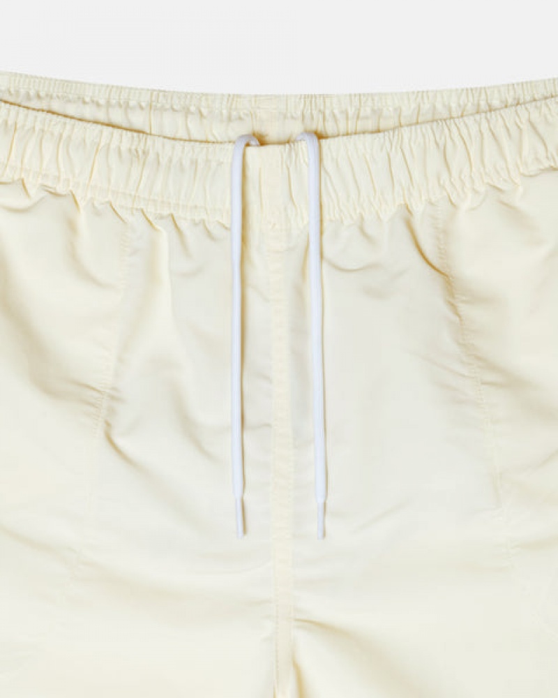 Men's Stussy Big Basic Water Short Swimwear Cream Ireland | SOS-0090