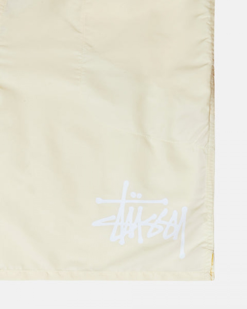 Men's Stussy Big Basic Water Short Swimwear Cream Ireland | SOS-0090