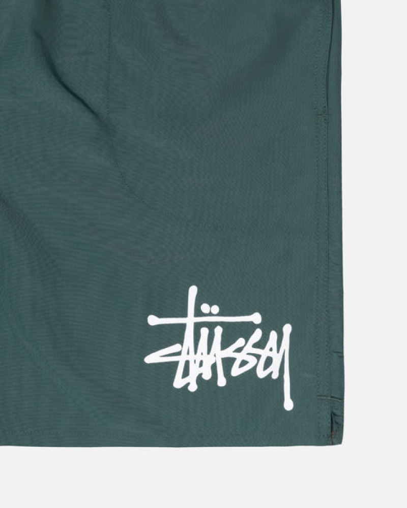 Men's Stussy Big Basic Water Short Swimwear Green Ireland | LPF-3403