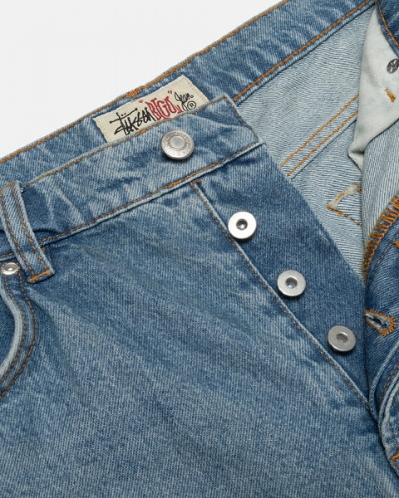 Men's Stussy Big Ol' Jean Denim Blue Ireland | SDA-5721