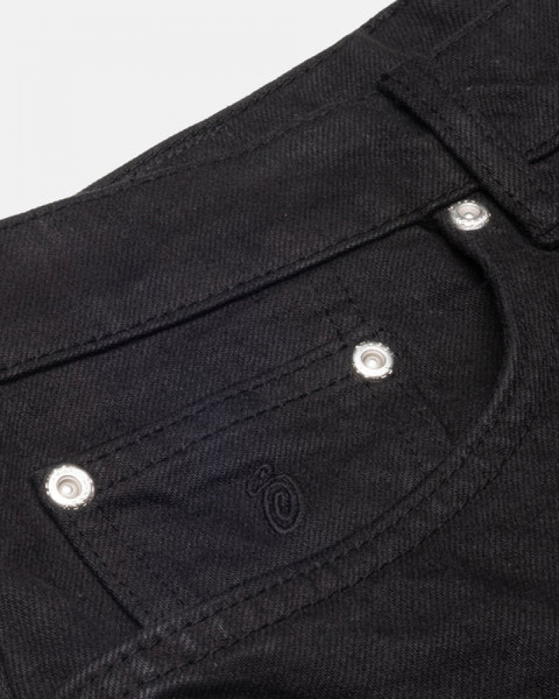 Men's Stussy Big Ol' Jean Overdyed Pants Black Ireland | QIG-0846