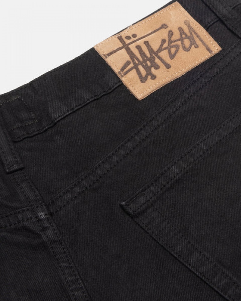 Men's Stussy Big Ol' Jean Overdyed Pants Black Ireland | QIG-0846