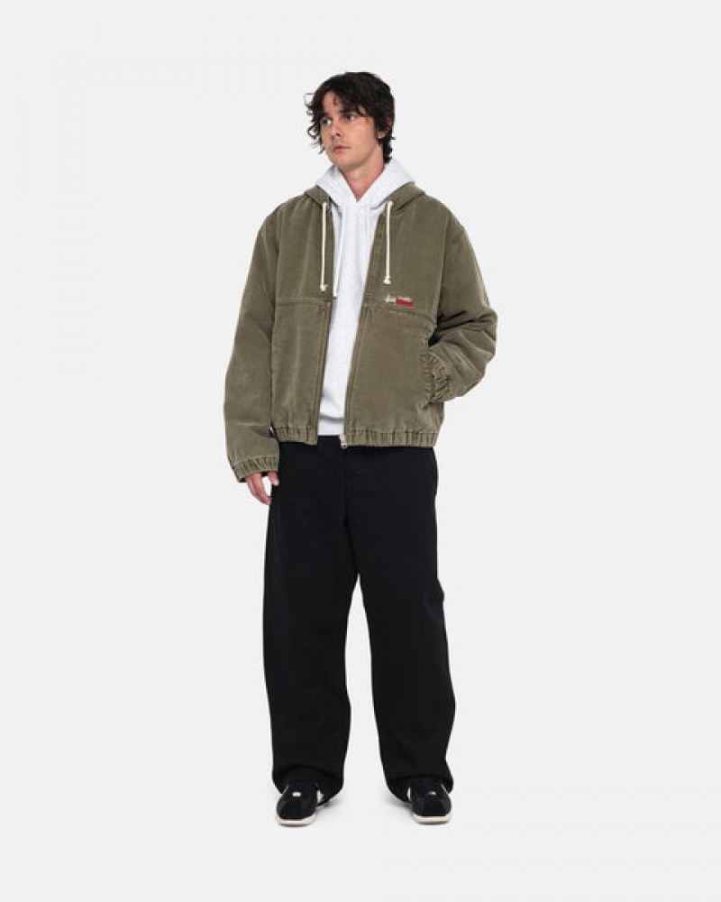 Men's Stussy Big Ol' Jean Overdyed Pants Black Ireland | QIG-0846