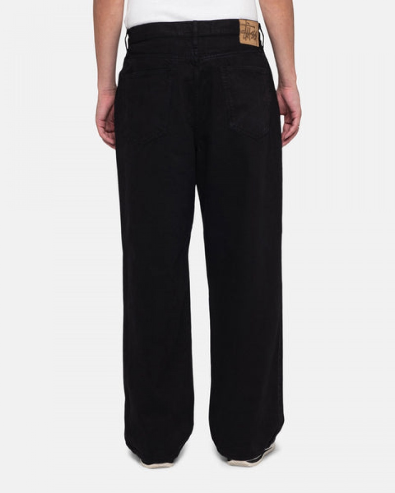 Men's Stussy Big Ol' Jean Overdyed Pants Black Ireland | QIG-0846