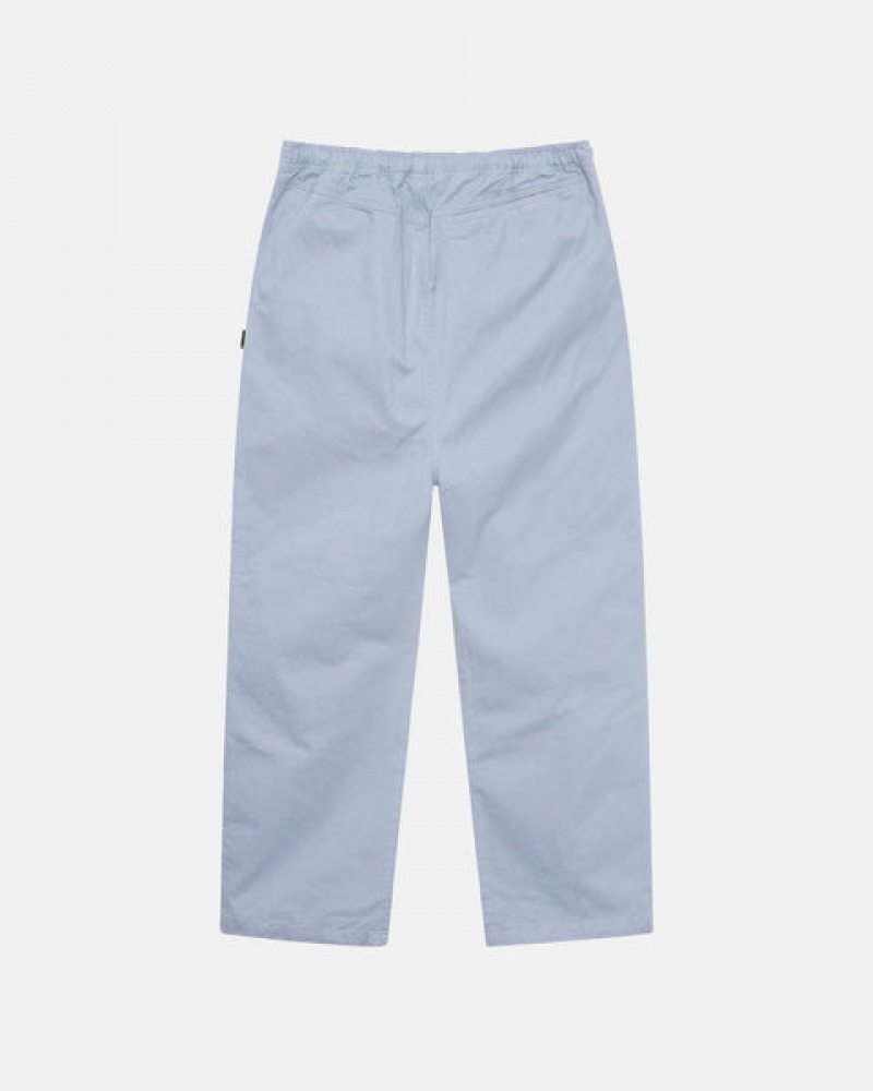 Men's Stussy Brushed Beach Pants Blue Ireland | HNW-1001