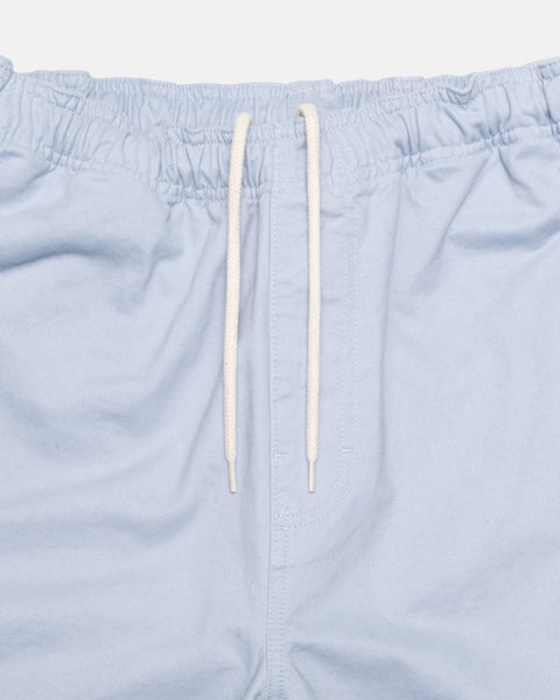 Men's Stussy Brushed Beach Pants Blue Ireland | HNW-1001