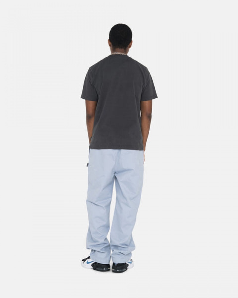 Men's Stussy Brushed Beach Pants Blue Ireland | HNW-1001