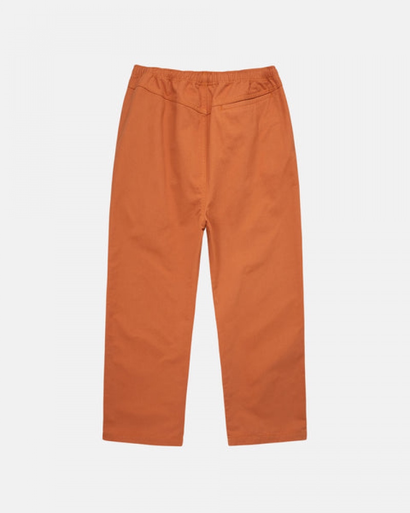 Men's Stussy Brushed Beach Pants Brown Ireland | YNN-9737