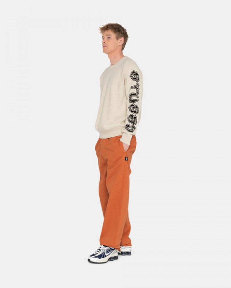 Men's Stussy Brushed Beach Pants Brown Ireland | YNN-9737