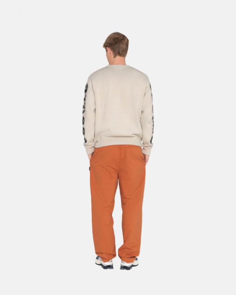 Men's Stussy Brushed Beach Pants Brown Ireland | YNN-9737