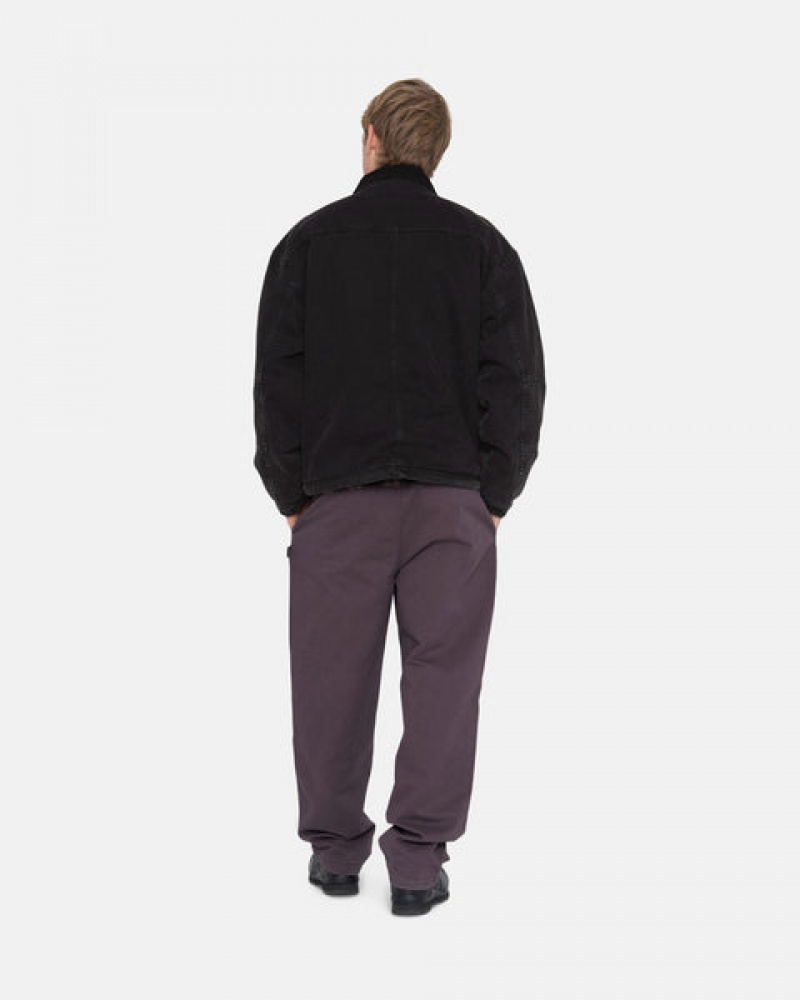 Men's Stussy Brushed Beach Pants Burgundy Ireland | ZVU-5690