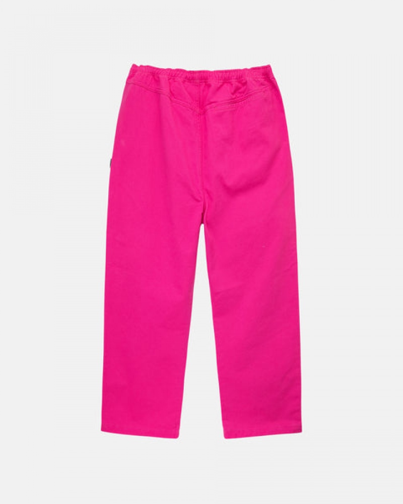 Men's Stussy Brushed Beach Pants Pink Ireland | ANP-7725