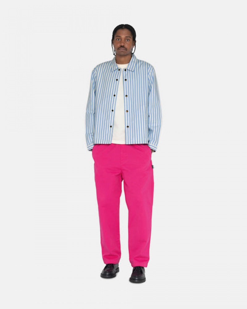 Men's Stussy Brushed Beach Pants Pink Ireland | ANP-7725