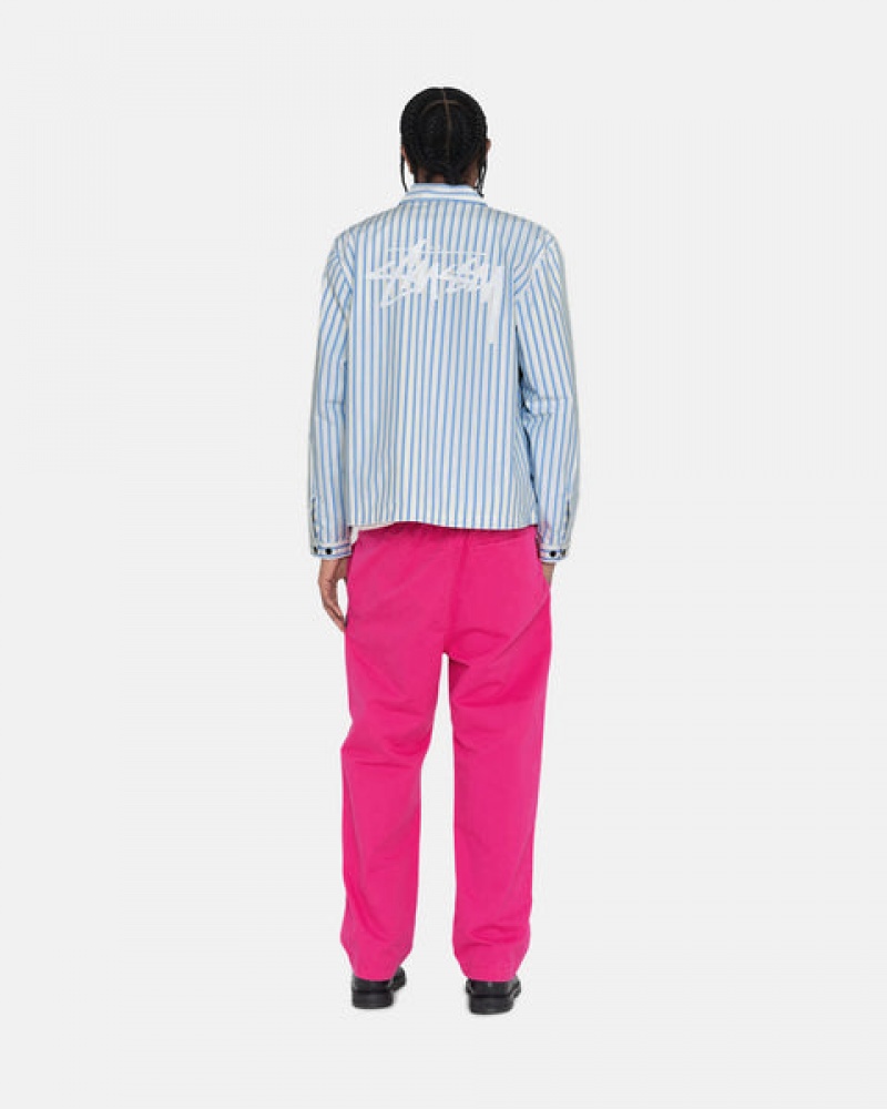 Men's Stussy Brushed Beach Pants Pink Ireland | ANP-7725