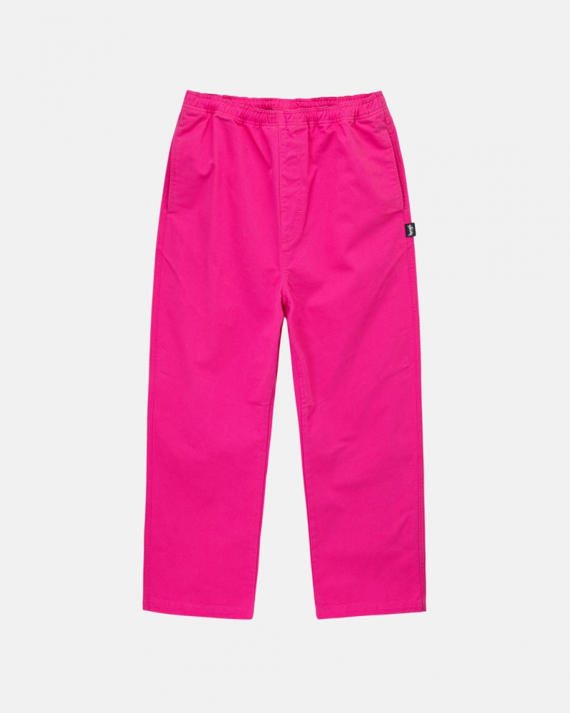 Men\'s Stussy Brushed Beach Pants Pink Ireland | ANP-7725