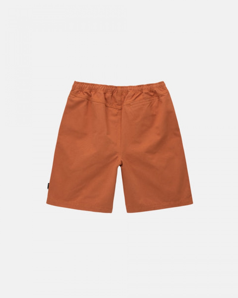 Men's Stussy Brushed Beach Shorts Brown Ireland | LGH-5068